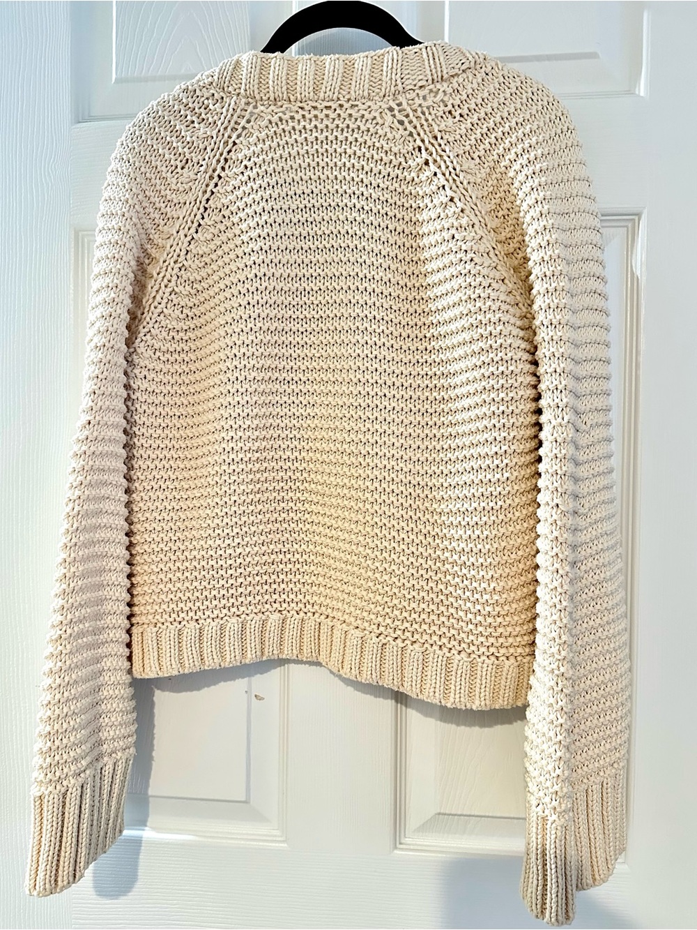 Ulla Johnson Marland Lace Up Chunky Knit Sweater Cream Black Small - Picture 7 of 12